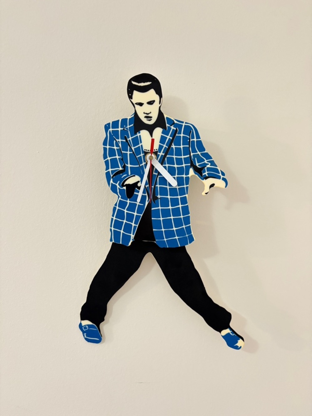 Elvis Presley Blue Suede Shoes Pendulum Clock